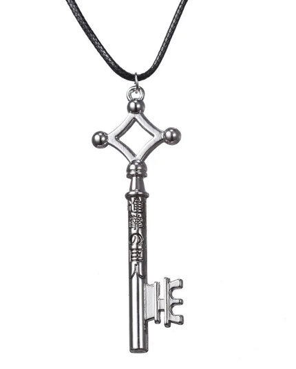 Hot Sale Attack On Titan Necklace Eren Key Shingeki No Kyojin Pendant Fashion Vintage Retro Anime Jewelry For Men Cosplay