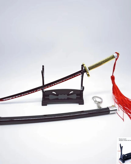 Demon Slayer Peripherals Tanjiro, Agatsuma Zenitsu Katana Full Metal Weapons Bounce Jump Knife Crafts Toy Sword Model Ornaments
