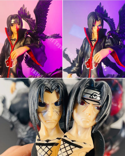 Naruto Anime Figure Uchiha Itachi Pvc Action Figure Toy Naruto Shippuden Uchiha Itachi And Crow Collection Model Toy 25cm