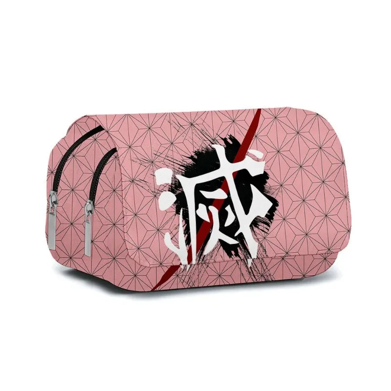 Demon Slayer 3D Anime Pen Bag Student Storage Bag Tanjirou Nezuko Zenitsu Giyuu Cartoon Pen Box Cute Boys Girls Pencil Case
