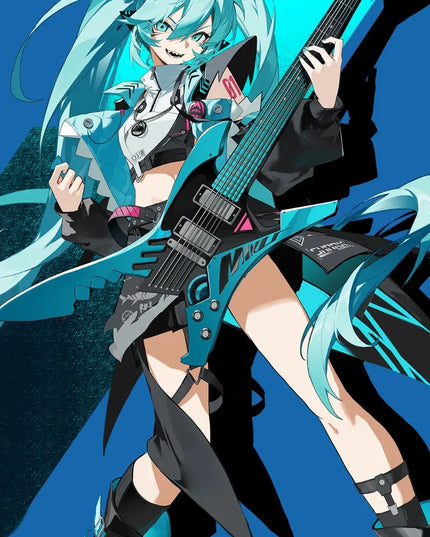 3PCS Hatsune Miku Multicolor Guitar Picks Acrylic Guitar Picks for Acoustic Electric Guitars Bass or Ukulele Guitar Accessories