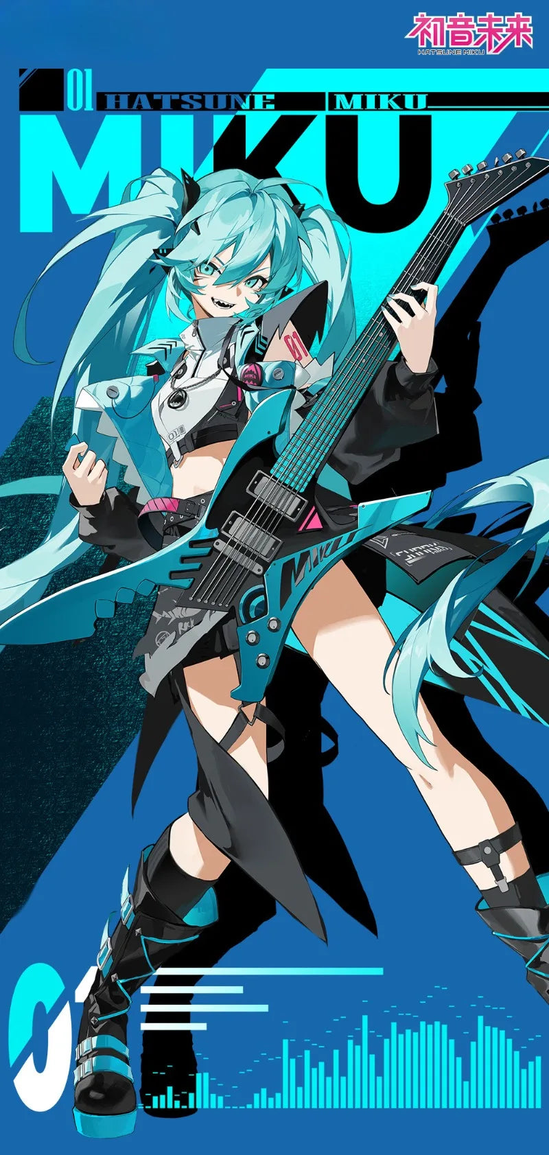 3PCS Hatsune Miku Multicolor Guitar Picks Acrylic Guitar Picks for Acoustic Electric Guitars Bass or Ukulele Guitar Accessories