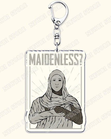 Video Game Dark Souls Keychains for Women Accessories Bag Bloodborne Malenia Melina Keyrings Jewelry Fans Gaming Friends Gift