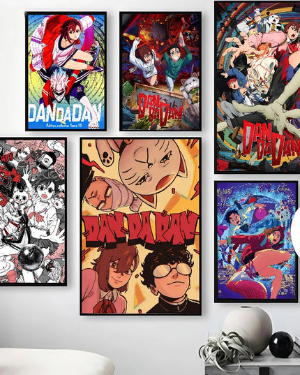 1PC Classic Anime Dandadan Poster Self-adhesive Art Waterproof Paper Sticker Coffee House Bar Room Wall Decor