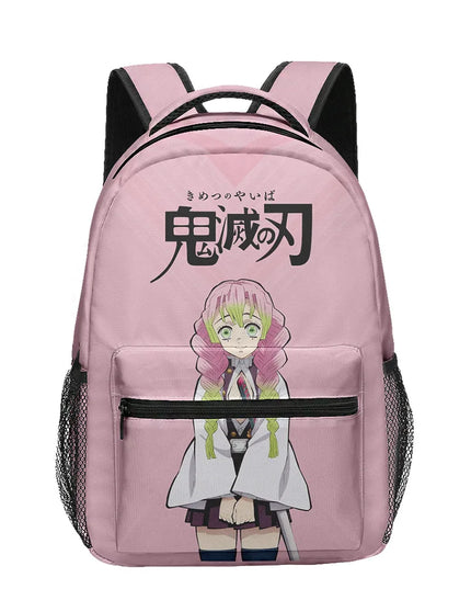 Anime Demon Slayer Tanjiro Nezuko 3D Printed Backpack for College Students Large School Bag 15 Inch Laptop Bag Middle School