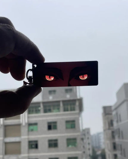 Demon Slayer Acrylic Pupil Translucency Card Key Chains Pendants Anime Twelve Kizuki Keychains Backpack Decorative Key Charm