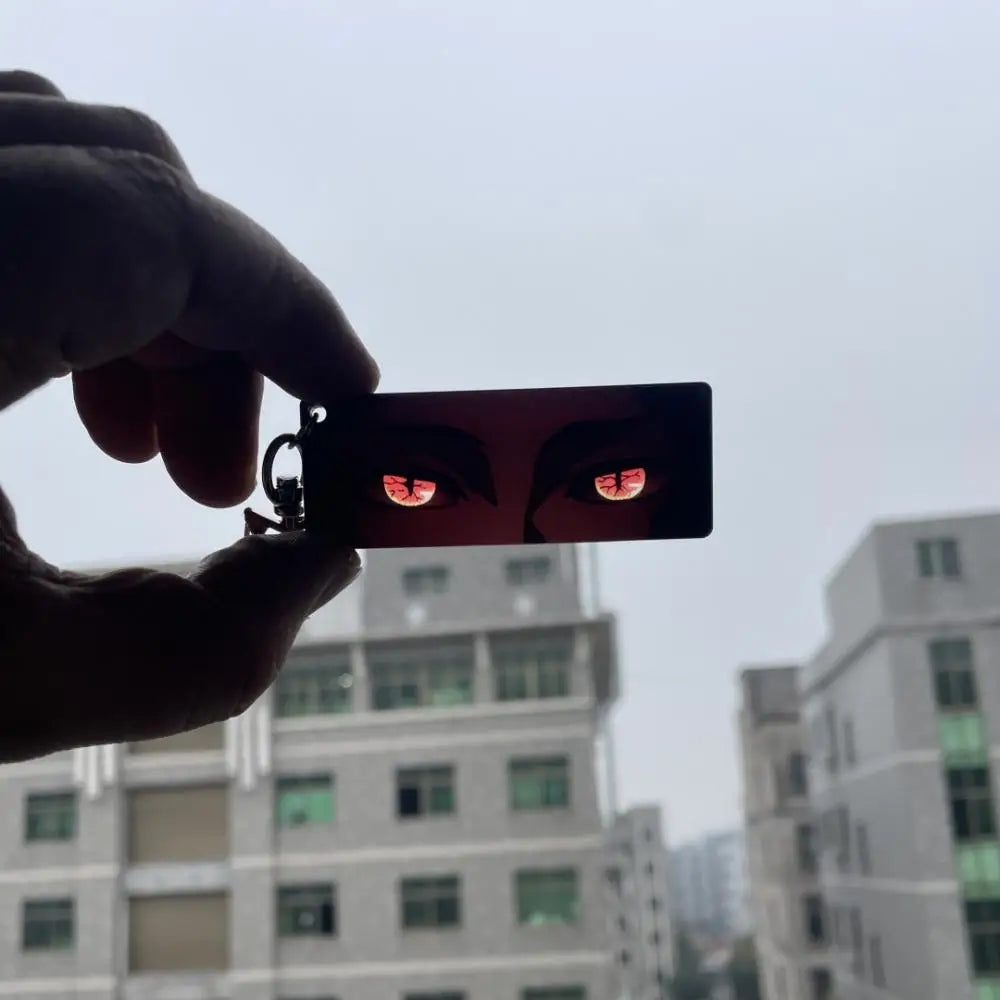 Demon Slayer Acrylic Pupil Translucency Card Key Chains Pendants Anime Twelve Kizuki Keychains Backpack Decorative Key Charm
