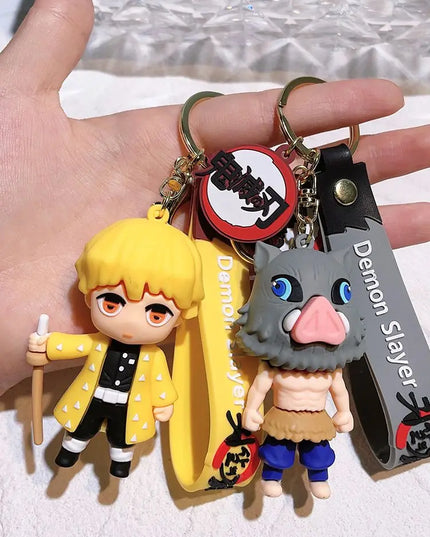 New Demon Slayer Kimetsu No Yaiba Blade of Ghost Keychain Cute Characters Bag Pendant Car Key Chain Ring Fans Gift Anime Jewelry