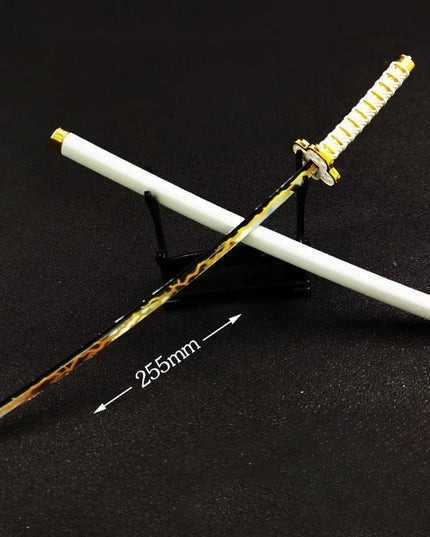 25cm Demon Slayer Katana Swords Kimetsu No Yaiba Samurai Sword Real Size Japanese Katana Anime Cosplay Prop Home Decoration