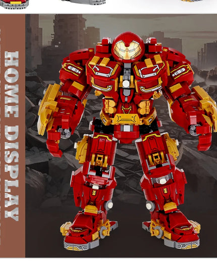 Superheroes Mecha DIY Building Blocks Movie Mech Hero 3D Model Armor Iron Robot MOC Bricks Toys For Adult Kid Boy Christmas Gift