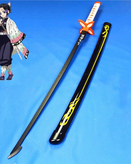 41in/104cm Demon Slayer Katana Anime Ninja Sword Demon Slayer Cosplay Prop Knife Real Size Samurai Sabre Japonesa Katana Sword