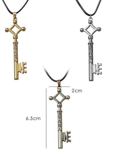 Hot Sale Attack On Titan Necklace Eren Key Shingeki No Kyojin Pendant Fashion Vintage Retro Anime Jewelry For Men Cosplay
