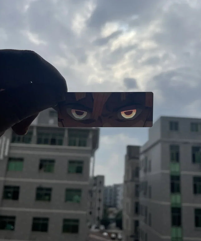 Demon Slayer Acrylic Pupil Translucency Card Key Chains Pendants Anime Twelve Kizuki Keychains Backpack Decorative Key Charm