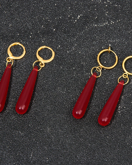 Anime Frieren: Beyond Journey's End Red Earrings Frieren At The Funeral Frieren stud Earrings Pendant Frieren Elf Cosplay Gift