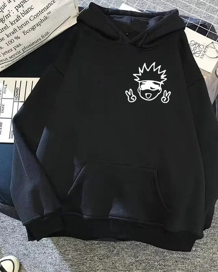 2024 Spring Autunm Unisex Jujutsu Kaisen Anime Hoodies Sweatshirts Large Animated DesignsKawaii Gojo Satoru Graphic Streetwear