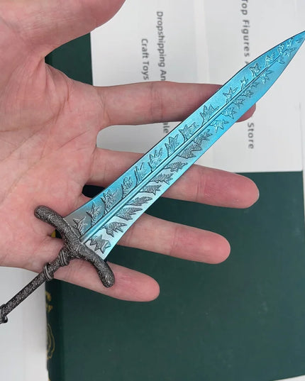 Elden Dark Moon Greatsword Model - 21cm/8.26in Zinc Alloy, Rust-resistant, Not Sharp, Ideal for Ring Collectors, Display