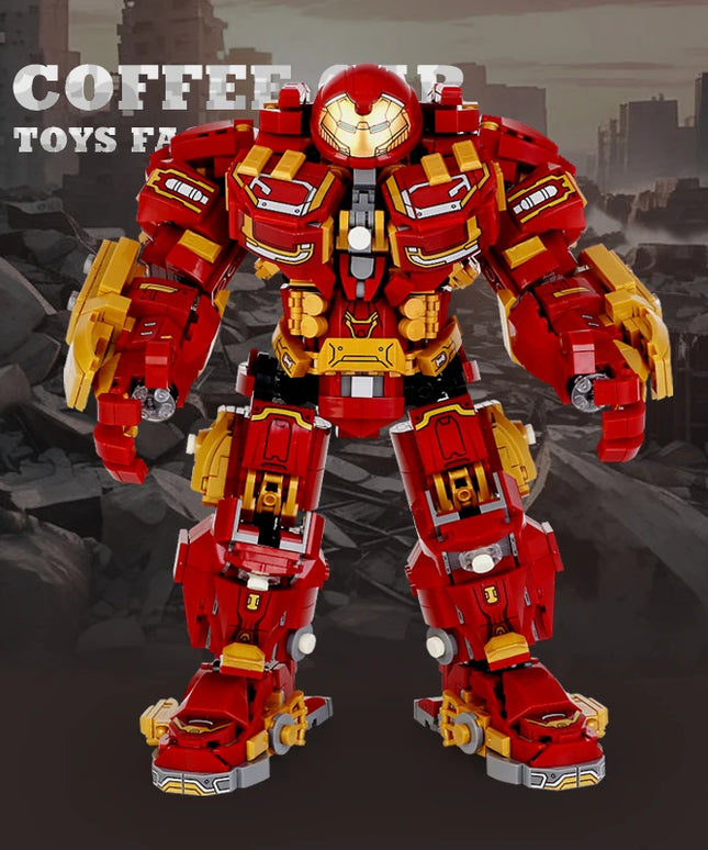 Superheroes Mecha DIY Building Blocks Movie Mech Hero 3D Model Armor Iron Robot MOC Bricks Toys For Adult Kid Boy Christmas Gift