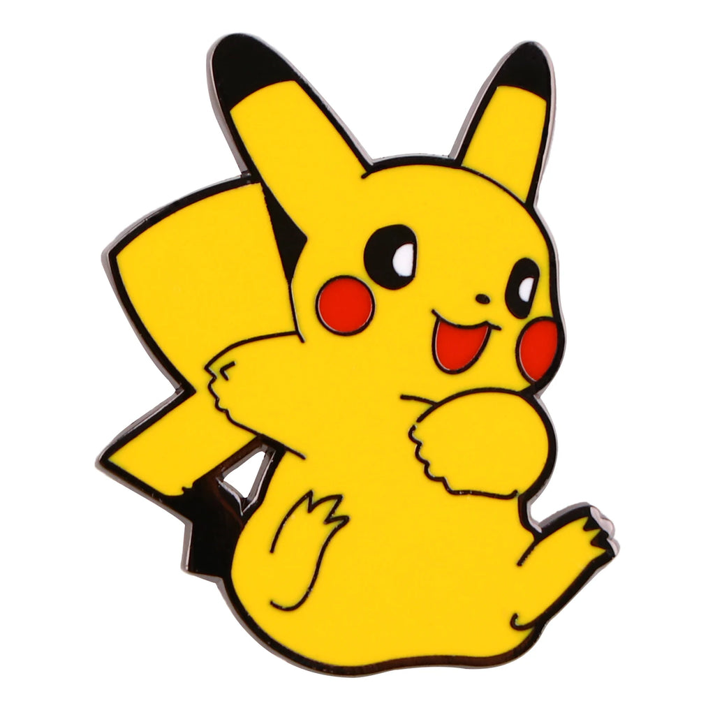 4 pcs Creative Brooch Set Cute Game Console Pikachu Togepi Charmander Enamel Pin Wallet Backpack Clothing Jewelry