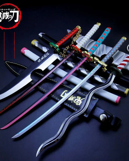 25cm Demon Slayer Katana Swords Kimetsu No Yaiba Samurai Sword Real Size Japanese Katana Anime Cosplay Prop Home Decoration