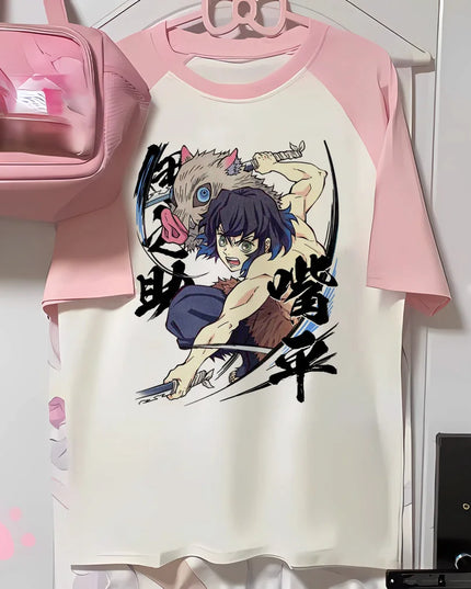 Mitsuri top women anime t shirt girl 2000s Japanese funny clothing