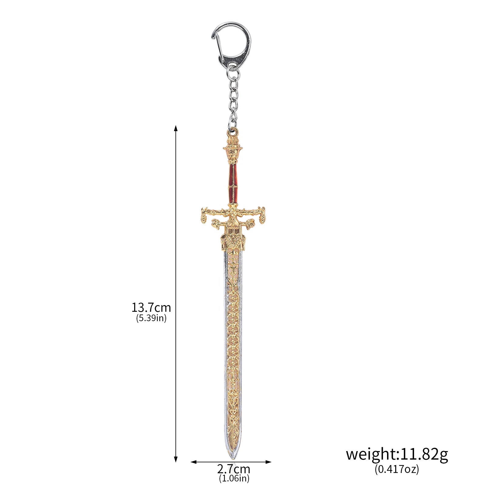 14cm Ring Dark Moon Greatswor Eldens Keychain Pendant Sword of Night and Flame Keyring Cosplay Fans Props Men Women Bag Jewelry