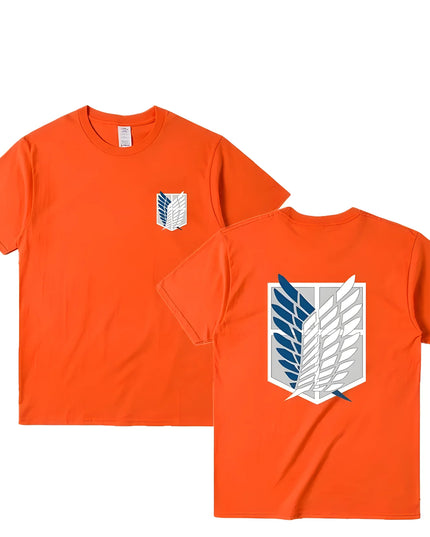 Attack on Titan T-shirt Wings of Freedom Short Sleeve Ackerman Mikasa Eren Jaeger Men Cotton Tops Summer Oversized O-Neck Tee