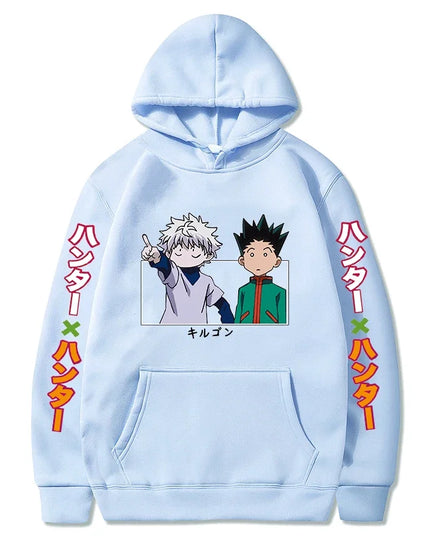 Hunter X Hunter Japan Anime Men Women Hoodies Harajuku Gon Killua Print Plus Size Sweatshirt Unisex Autumn Winter Streetwear