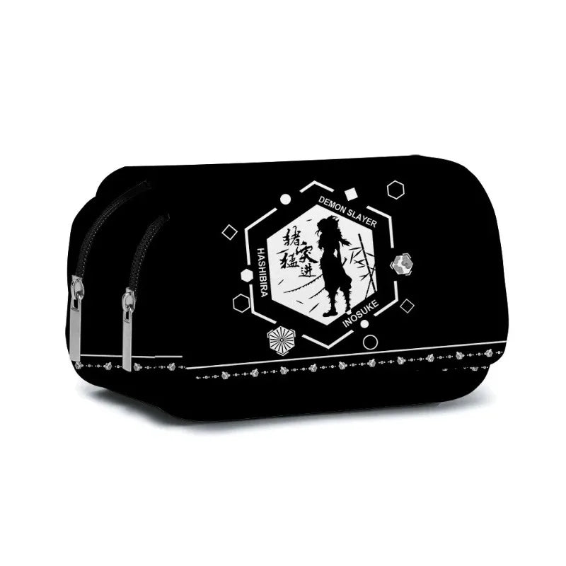 Demon Slayer 3D Anime Pen Bag Student Storage Bag Tanjirou Nezuko Zenitsu Giyuu Cartoon Pen Box Cute Boys Girls Pencil Case