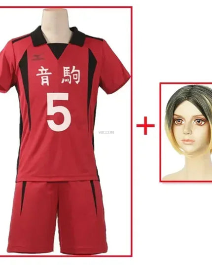 Anime Haikyuu Nekoma Middelbare School Kenma Kozume Cosplay Kostuum Geen 5 Jersey Korte Mouw Sportkleding Halloween Kleding