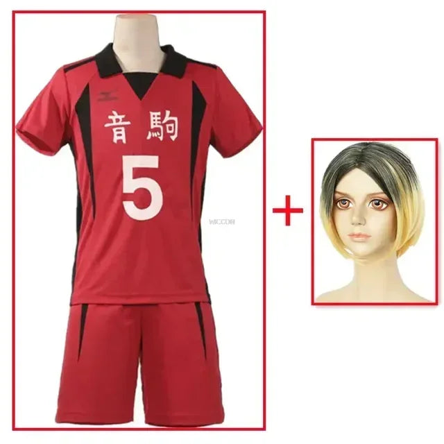 Anime Haikyuu Nekoma Middelbare School Kenma Kozume Cosplay Kostuum Geen 5 Jersey Korte Mouw Sportkleding Halloween Kleding