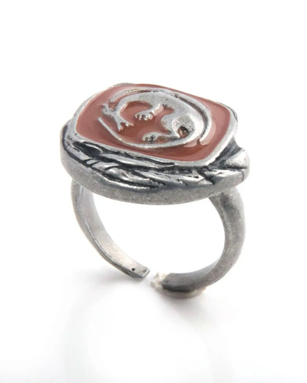 Game Dark Souls Ring Black Red Sapphire Vintage Style Ring Adjustable Metal Rings For Women Men Cosplay Jewelry Accessories Gift