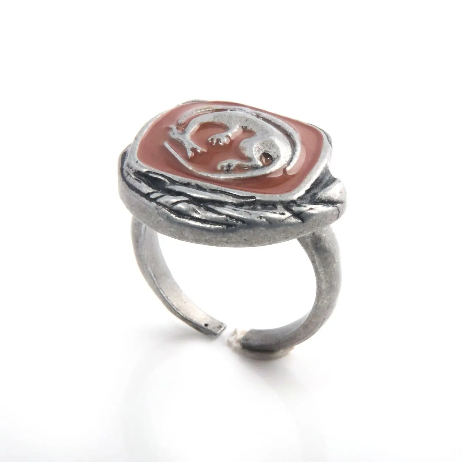 Game Dark Souls Ring Black Red Sapphire Vintage Style Ring Adjustable Metal Rings For Women Men Cosplay Jewelry Accessories Gift