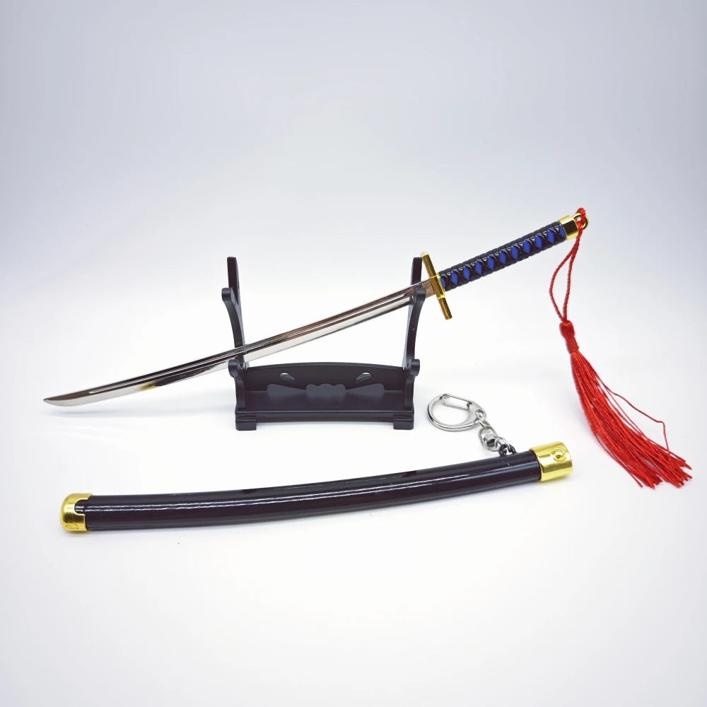 Demon Slayer Peripherals Tanjiro, Agatsuma Zenitsu Katana Full Metal Weapons Bounce Jump Knife Crafts Toy Sword Model Ornaments