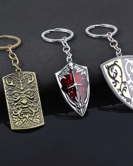 Game Dark Souls Keychain Sun Knight Shield Ornstein Artorias Sword Smough Hammer Key Chain Pendant Cosplay Jewelry
