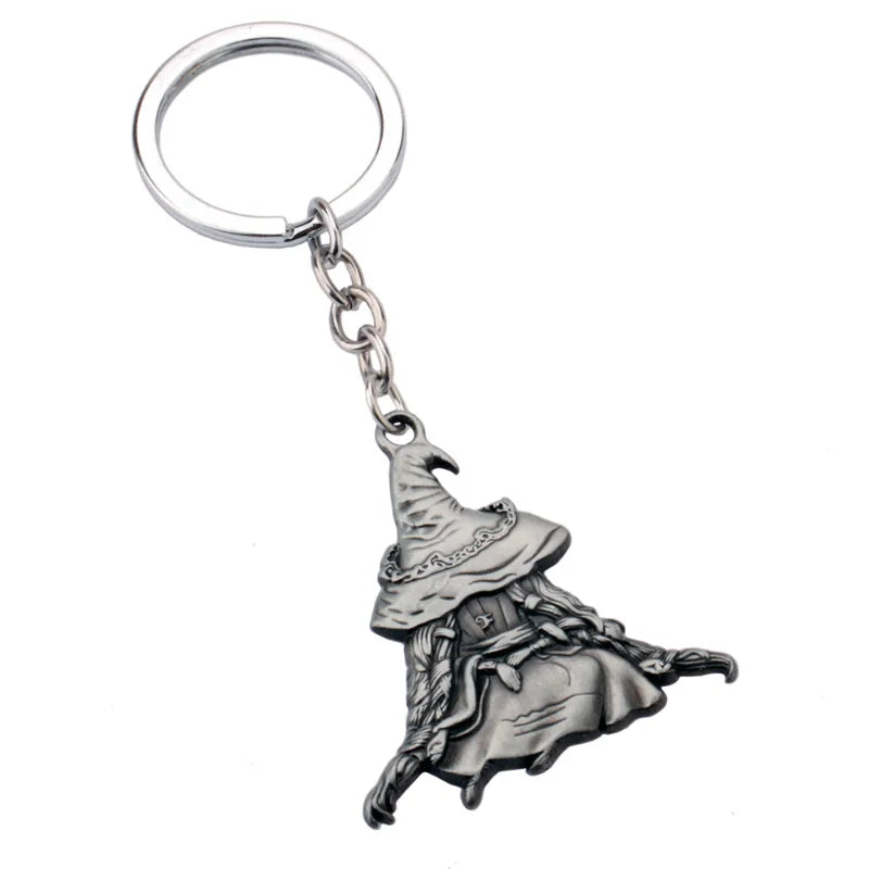 Game Vintage Elden ring Master Talisman Pendant Keychain for Men Boy Silver Color Metal Key Ring Fans Car Bag Decor Jewelry Gift