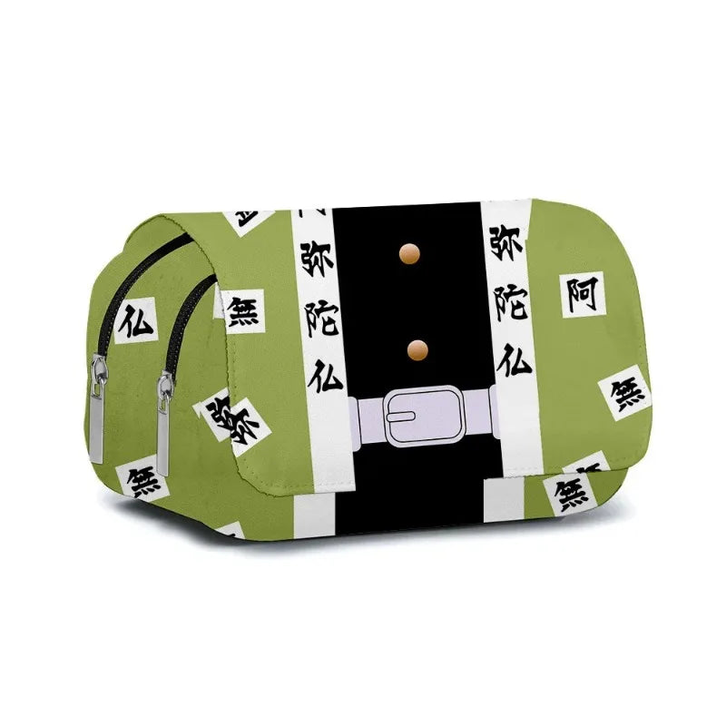 Demon Slayer 3D Anime Pen Bag Student Storage Bag Tanjirou Nezuko Zenitsu Giyuu Cartoon Pen Box Cute Boys Girls Pencil Case