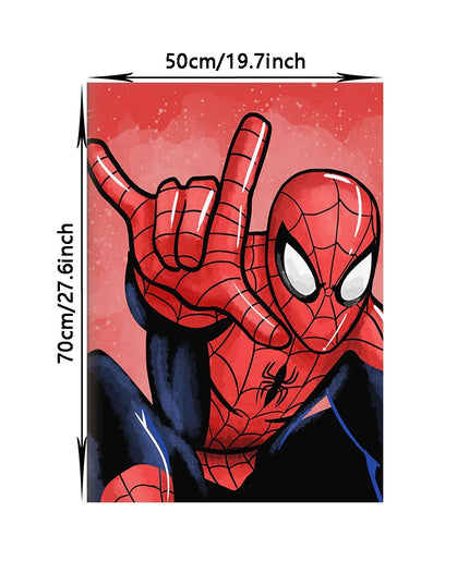 MINISO Poster Marvel Canvas Wall Art Print Mural Spider-Man Iron Man Captain America Cartoon Poster Home Decor Gift for Friends