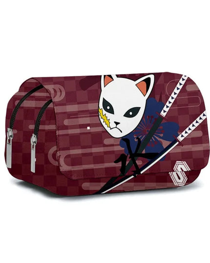 Demon Slayer 3D Anime Pen Bag Student Storage Bag Tanjirou Nezuko Zenitsu Giyuu Cartoon Pen Box Cute Boys Girls Pencil Case