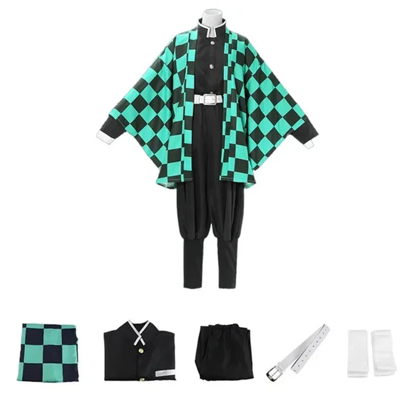 New Demon Slayer Cosplay Tanjiro Nezuko Cosplay Kids Shinobu Costume Japanese Anime Cartoon Halloween Costume Christmas Gifts
