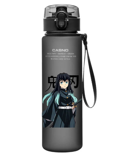 560Ml Demon Slayer Cup Drinking Outdoor Water Bottle Nezuko Tanjirou Children Portable Plastic Large Capacity Cup Christmas Gift