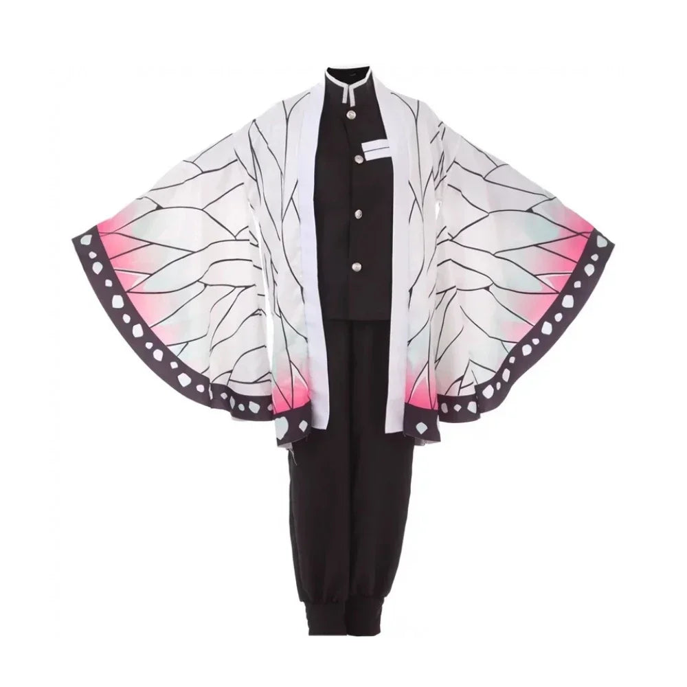 Kochou Shinobu Cosplay Kostuum Anime Shinobu Pruik Haori Uniform Vrouwen Kinderen Halloween Kleding