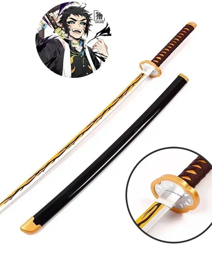 104cm Demon Slayer Katana Swords Tanjirou Zenitsu Katana Fake Sword Killer Devils Real Size Japanese Anime Cosplay Prop Toy Gift