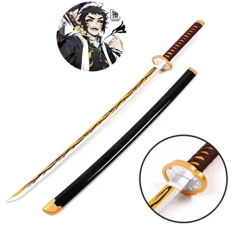 104cm Demon Slayer Katana Swords Tanjirou Zenitsu Katana Fake Sword Killer Devils Real Size Japanese Anime Cosplay Prop Toy Gift