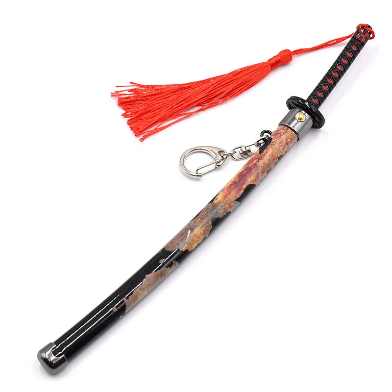Elden Rivers of Blood Sword Replica Ring 23cm/9.05in Zinc Alloy Model with spring release scabbard, Rust-Proof, Ideal for Fans