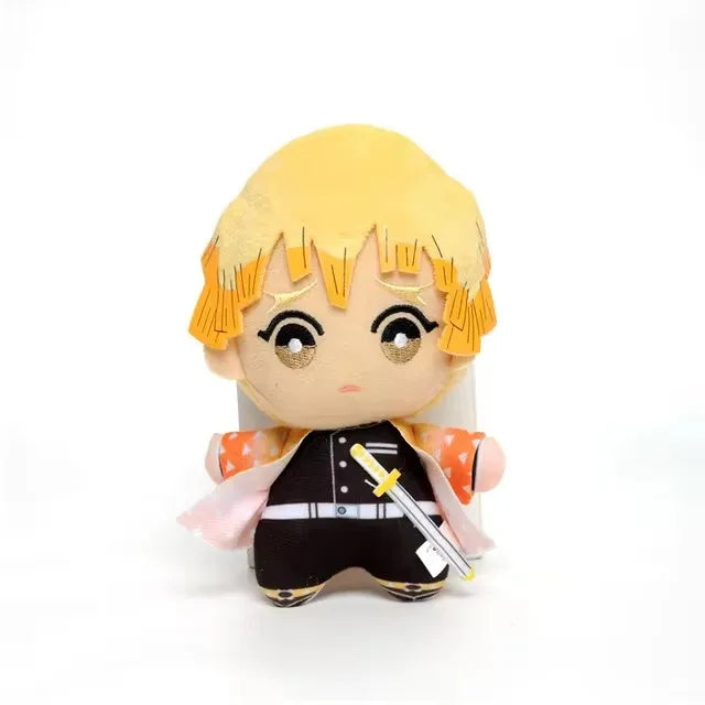 15cm Japan Anime Demon Slayer Akaza Rui Iguro Obanai Tanjirou Kamado Nezuko Agatsuma Zenitsu Plush Toys Doll Peluche Gift