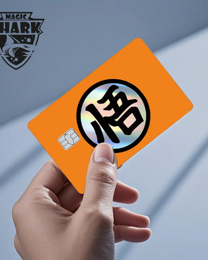 Magic Shark Goku Vegeta Cool Shinny Holographic Laser Credit Debit Card Sticker Film Front Skin Cover