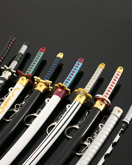 Demon Slayer Peripherals Tanjiro, Agatsuma Zenitsu Katana Full Metal Weapons Bounce Jump Knife Crafts Toy Sword Model Ornaments