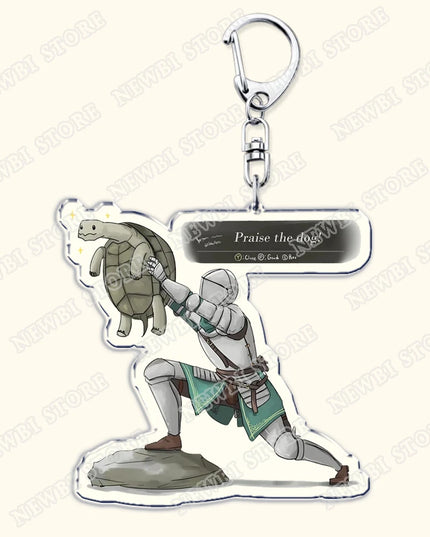 Video Game Dark Souls Keychains for Women Accessories Bag Bloodborne Malenia Melina Keyrings Jewelry Fans Gaming Friends Gift