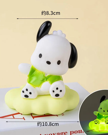 Animation Sanrios Kitty Kawaii Glowing Cloud Lamp Hello Kitty Bedside Lamp LED Night Light Cake Decoration Decoration Gift