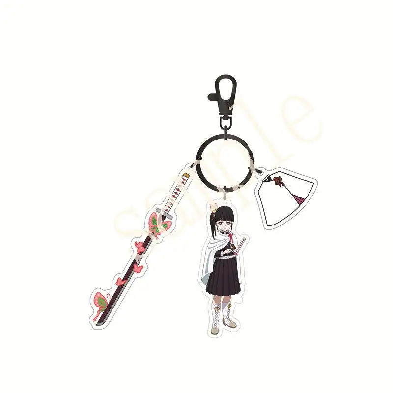 Hot Anime Demon Slayer Keychain Kamado Tanjirou Tomioka Giyuu Rengoku Kyoujurou Cosplay Acrylic Key Chains Fans Gift